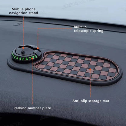 Car Phone Mount For Dashboard And Windshield With Adjustable Grip