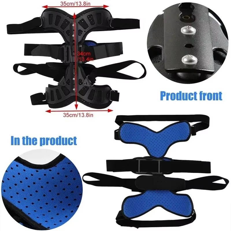 Scoliosis Brace with Height-Adjustable Column and Sliding Correction Strap