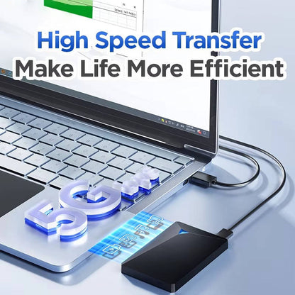 External Hard Drive 1TB/4TB 2.5 Inch USB 3.0 Portable with LED and Auto Hibernate, ABS Case