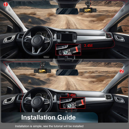 Car Dash Cam Wireless Front And Rear With Night Vision