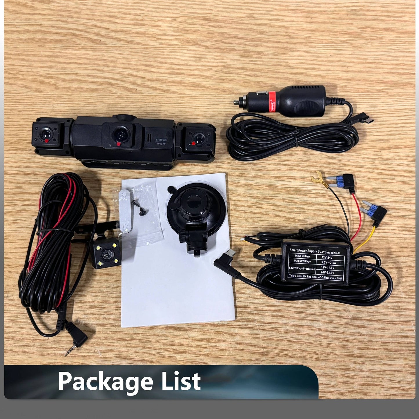 Car Dash Cam Wireless Front And Rear With Night Vision
