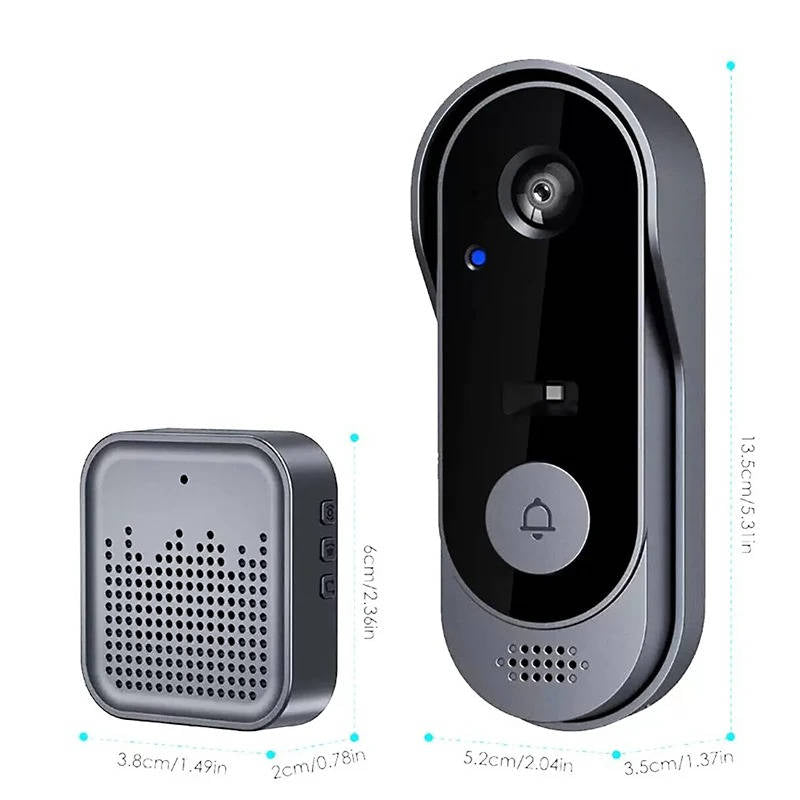 Wireless Smart Video Doorbell With HD Camera, No Subscription Needed