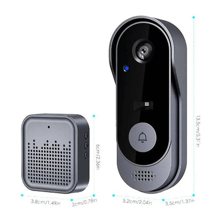 Wireless Smart Video Doorbell With HD Camera, No Subscription Needed