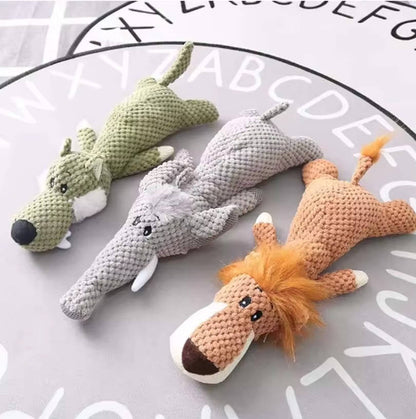 Durable Dog Chew Toy with Braided Cotton Rope and Reinforced Stitching, Built in Squeaker