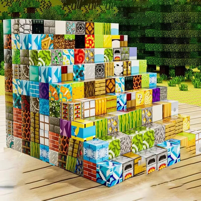 Magnetic Building Blocks with 205 Pieces and Storage Box, Includes Figurines for Ages 3-12