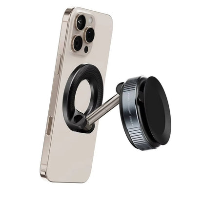 Magnetic Car Phone Mount with Twist Lock Suction and 360 Degree Foldable Arm