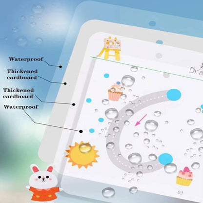 Kindergarten Writing Workbook with Waterproof Reusable Pages and Exercise Cards, Tracing