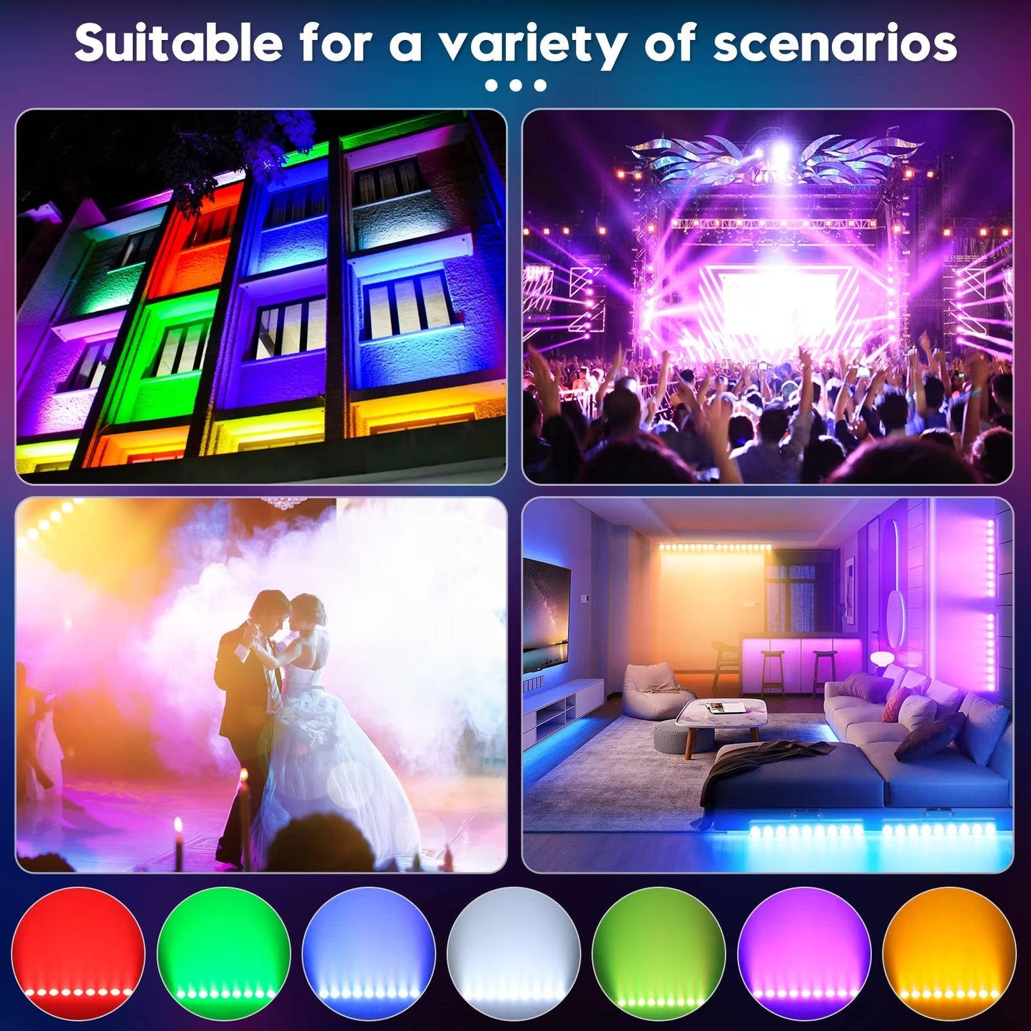 RGBW LED Wall Washer with 36W Power and DMX Control, 25 Degree Beam
