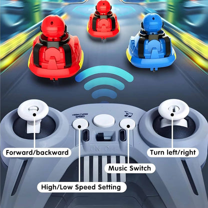 Remote Control Bumper Cars Two-Pack with Ejecting Drivers and USB Rechargeable for Ages 3+