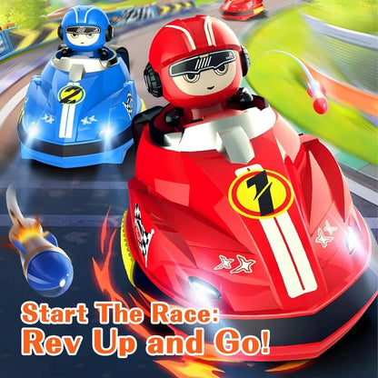 Remote Control Bumper Cars Two-Pack with Ejecting Drivers and USB Rechargeable for Ages 3+