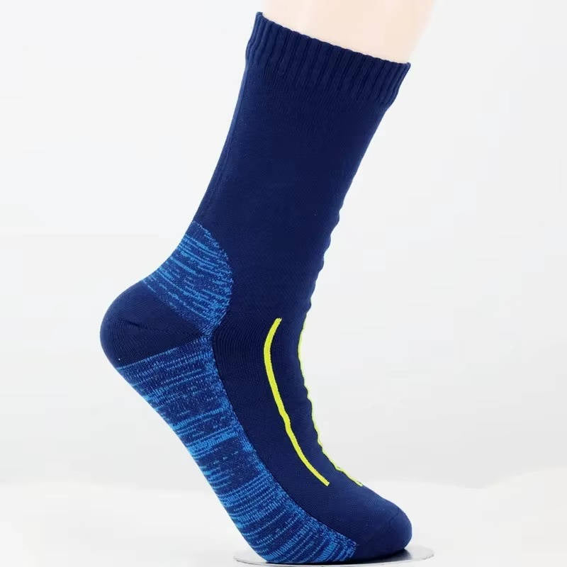 Waterproof Crew Socks with Submersible Membrane and Merino Blend Lining, Quick-Dry Shell