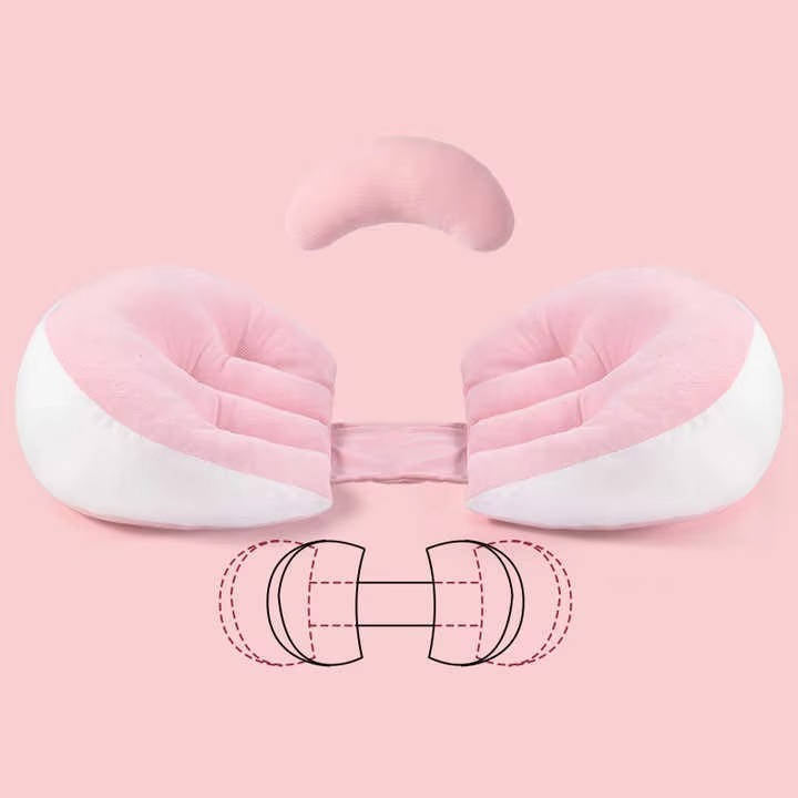 Pregnancy Pillow with Memory Foam Wedge and Bonus Knee Cushion, Removable Washable Cover