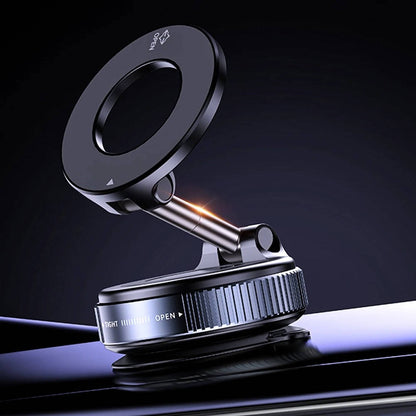 Magnetic Car Phone Mount with Twist Lock Suction and 360 Degree Foldable Arm