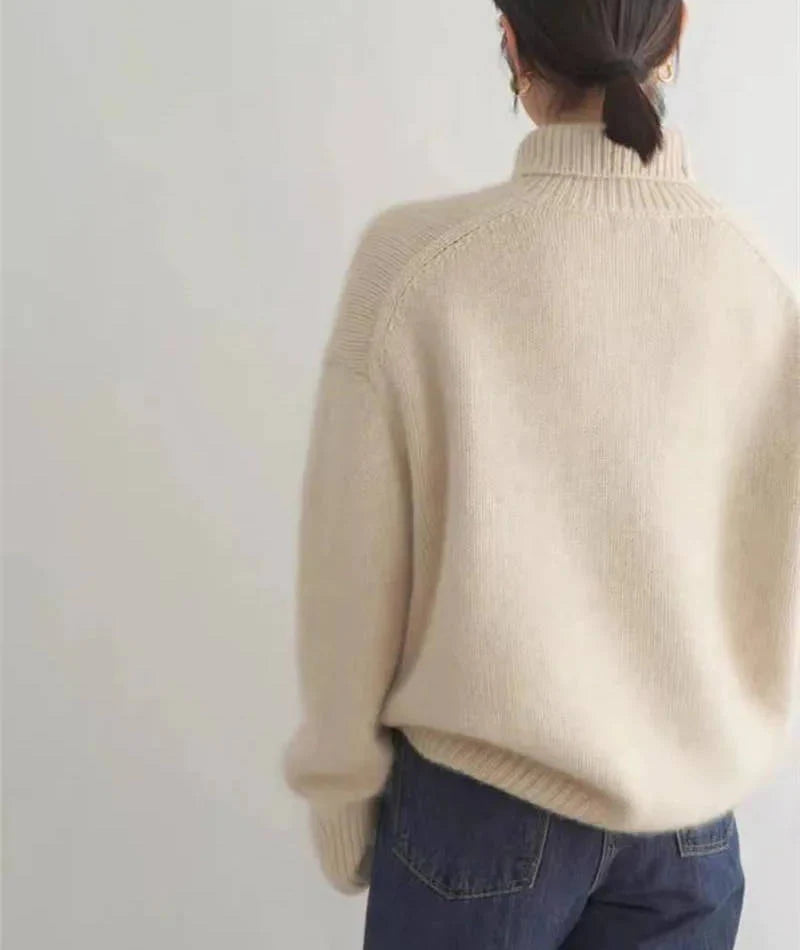 Women's Warm Winter High Neck Jumper