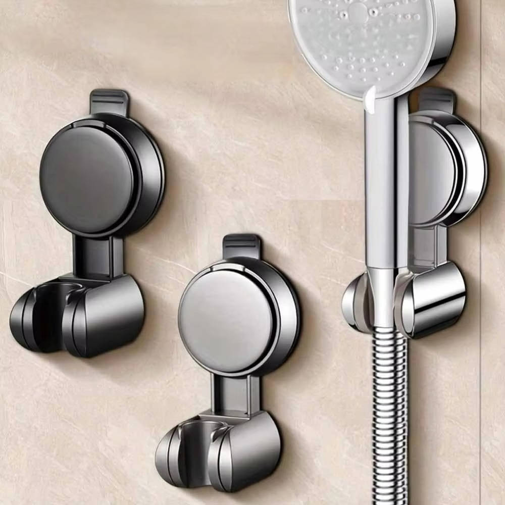 Shower Head Holder with Suction Mount and 360° Rotation for 0.7-0.9in Pipes
