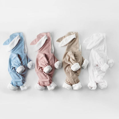 Winter Hooded Snowsuit with Fur Linin