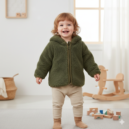 Baby Hooded Coat | Soft and Warm Jacket with Ear