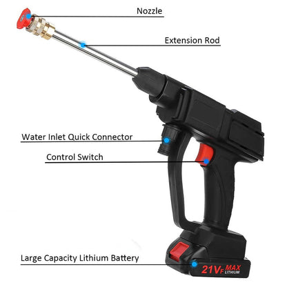 Cordless High Pressure Power Washer With Two Rechargeable Batteries Included