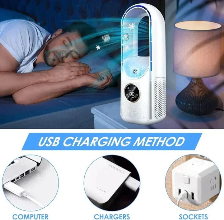 Portable Air Conditioner Bladeless Silent Personal Cooling Unit