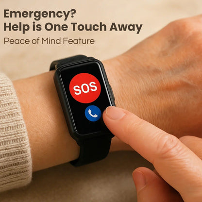 Smartwatch With Fall Detection For Seniors, GPS Emergency Alerts And Activity Tracking