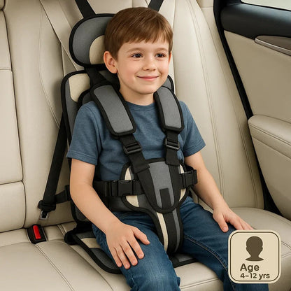Child Car Seat Travel Booster Compact Lightweight Foldable For Airplane And Car