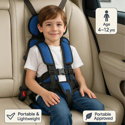 Child Car Seat Travel Booster Compact Lightweight Foldable For Airplane And Car