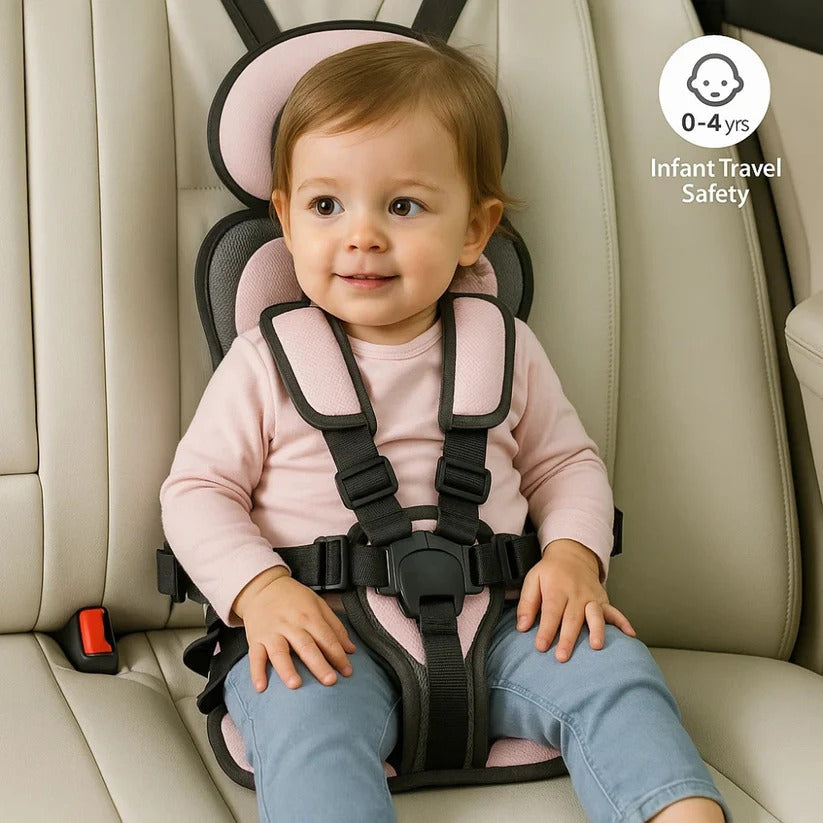 Child Car Seat Travel Booster Compact Lightweight Foldable For Airplane And Car