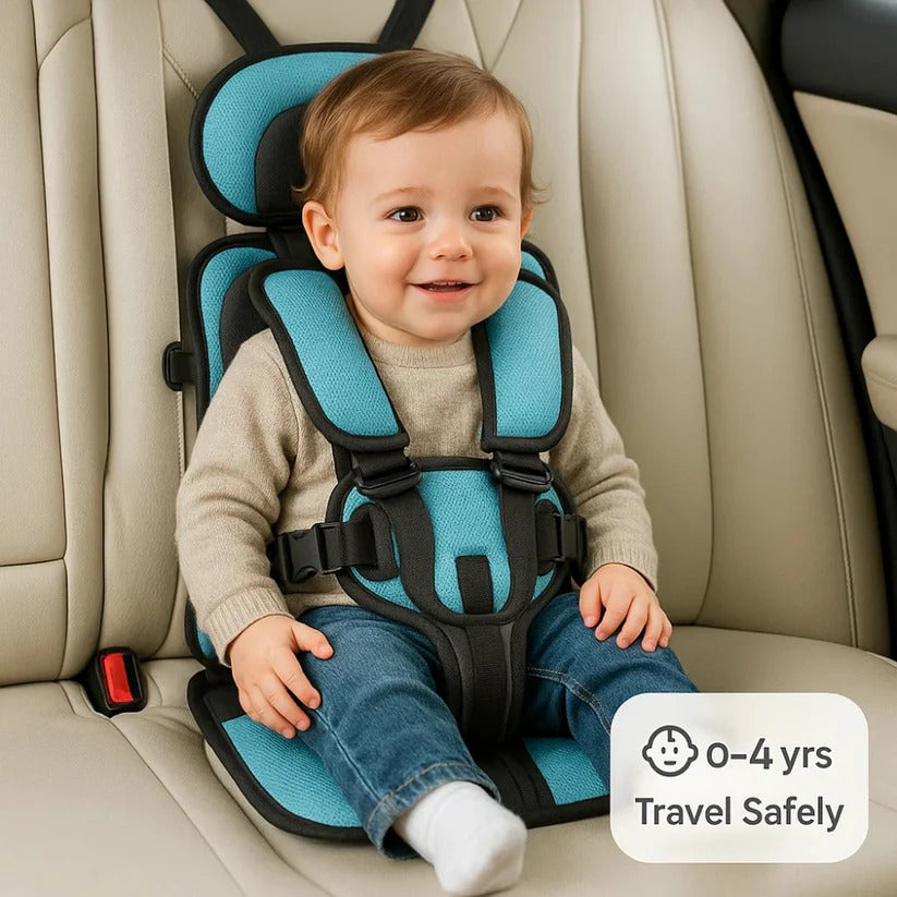 Child Car Seat Travel Booster Compact Lightweight Foldable For Airplane And Car