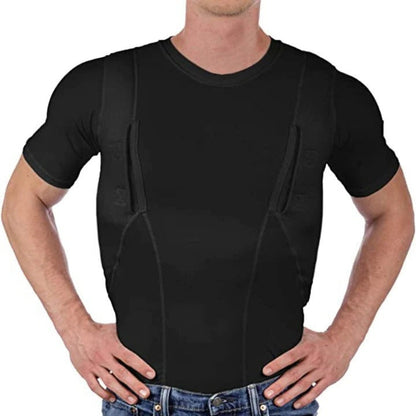 Concealed Carry T-Shirt Unisex With Integrated Holster And Hidden Pockets