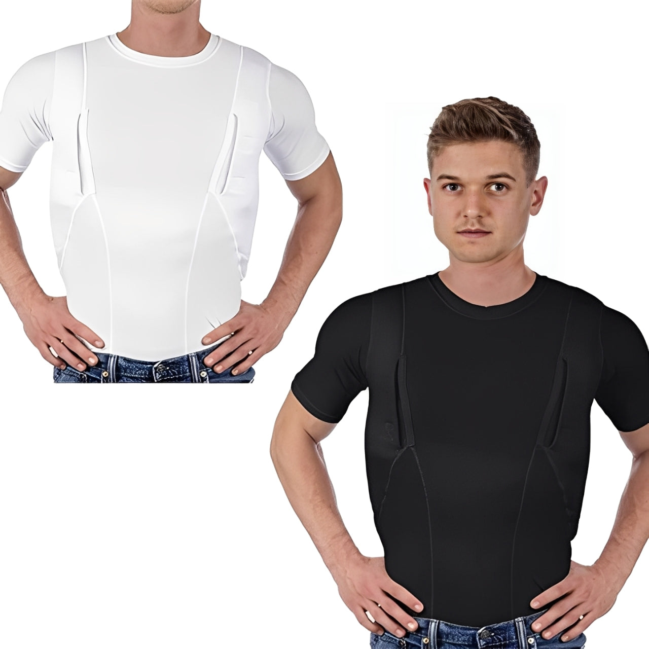 Concealed Carry T-Shirt Unisex With Integrated Holster And Hidden Pockets