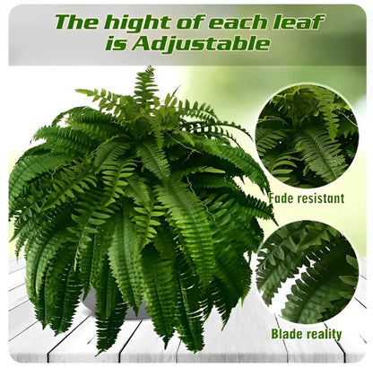 Artificial Boston Fern Plant for Porch and Balcony Display