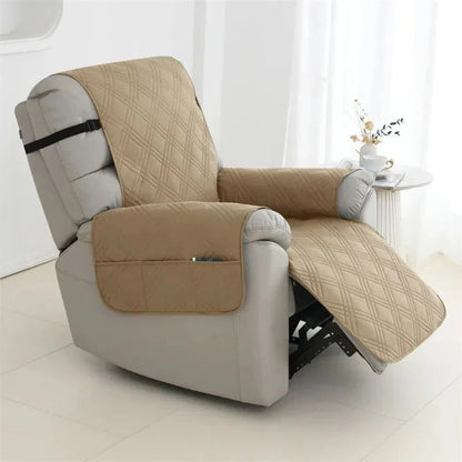 Recliner Cover Quilted, Waterproof, Non-Slip With Elastic Straps