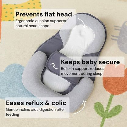 Inclined Infant Sleep Pillow Bed For Babies With Reflux Symptoms