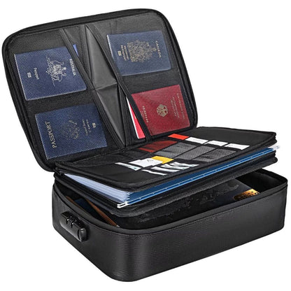 Fireproof Document Bag Waterproof Security For Cash, Papers And Valuables