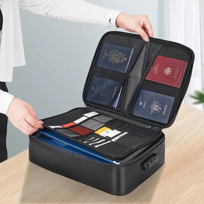 Fireproof Document Bag Waterproof Security For Cash, Papers And Valuables