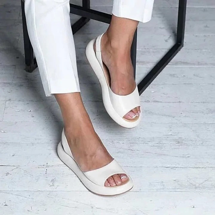 Slip-On Sandals Open Toe With Elastic Band For Comfortable Wear