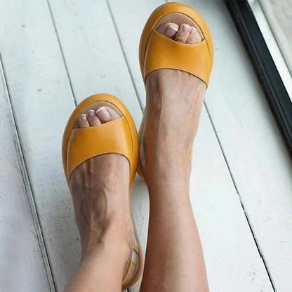 Slip-On Sandals Open Toe With Elastic Band For Comfortable Wear