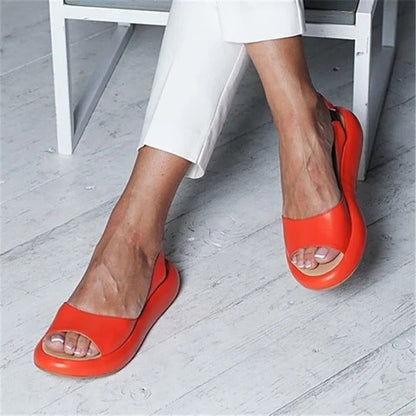 Slip-On Sandals Open Toe With Elastic Band For Comfortable Wear