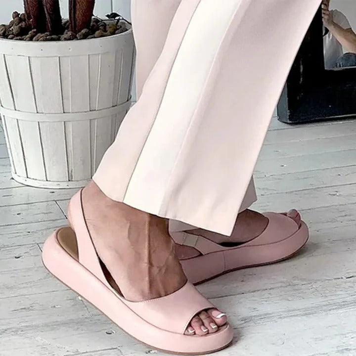 Slip-On Sandals Open Toe With Elastic Band For Comfortable Wear