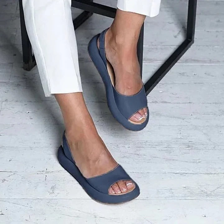 Slip-On Sandals Open Toe With Elastic Band For Comfortable Wear