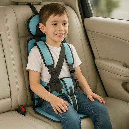 Child Travel Seat With Adjustable Safety Harness For Secure Vehicle Use
