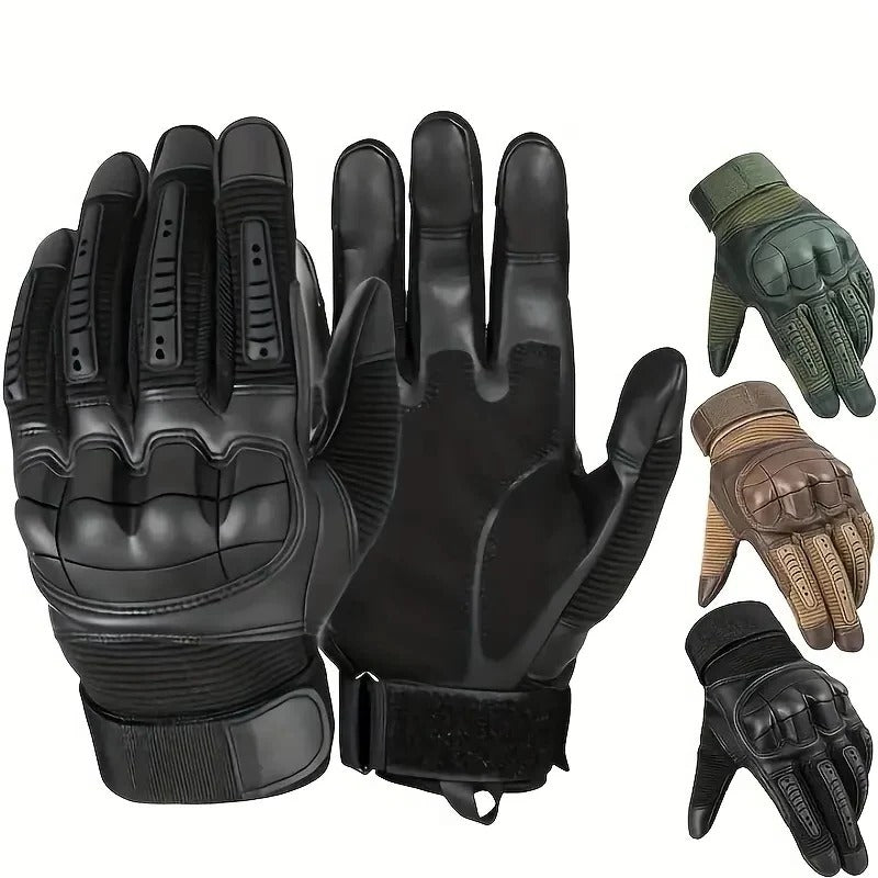 Work Gloves with Reinforced Knuckles and Anti-Slip Palm, Breathable Shock Absorbing Design