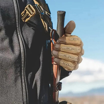 Work Gloves with Reinforced Knuckles and Anti-Slip Palm, Breathable Shock Absorbing Design