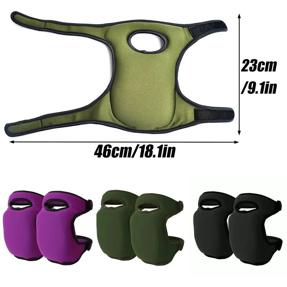 Knee Pads for Gardening with Hard Cap and Dual Adjustable Straps, Water-Resistant