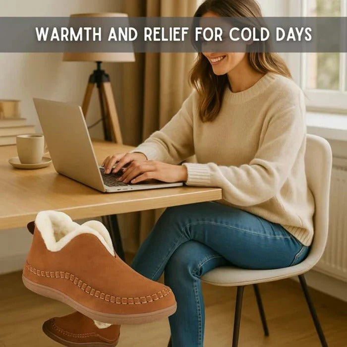 Supportive Shoes Fleece-Lined With Cushioned Support For All-Day Comfort