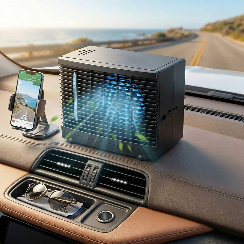 12V Car Air Cooler Portable With Cold Water Tank, Quiet Low-Power Operation