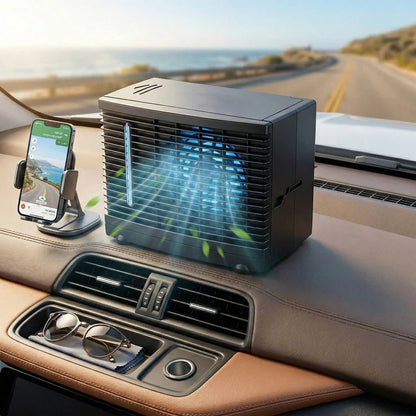 12V Car Air Cooler Portable With Cold Water Tank, Quiet Low-Power Operation