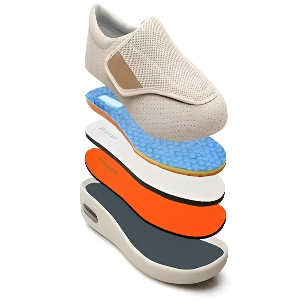 Orthopedic Slip-On Shoes with Memory Foam Insole and Wide Toe Box, Zero-Drop Sole