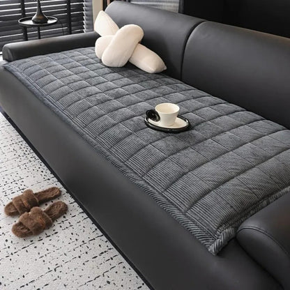 Quilted Sofa Protector with Anti-Slip Backing and Soft Microfiber, Machine Washable