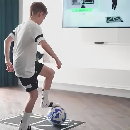 Soccer Training Mat with Video Drills and Grip Socks for Youth Practice